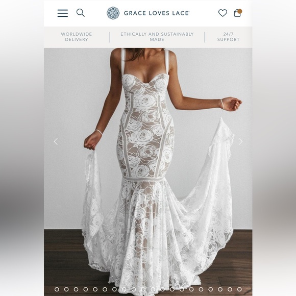 Grace Loves Lace - Palm Wedding Dress -Chai Lining - medium - Picture 2 of 10